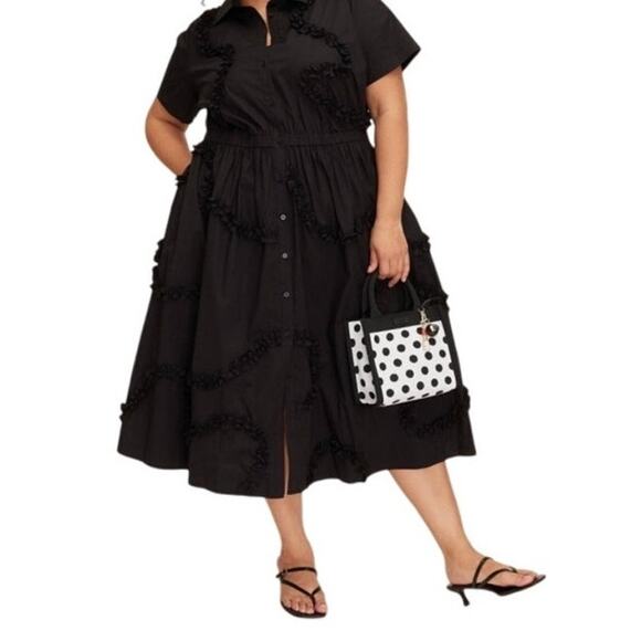 Kate Spade New York x Target Black White Polka Dot Knit Crossbody Handbag Purse - Picture 6 of 6